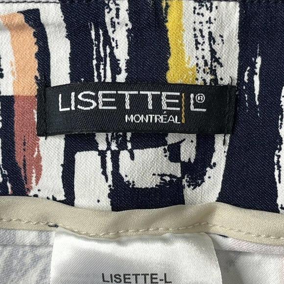 LISETTE L. Montreal Size 8 Pant Ellen Retro Print Slim Ankle Pull On Stretch - Picture 6 of 9